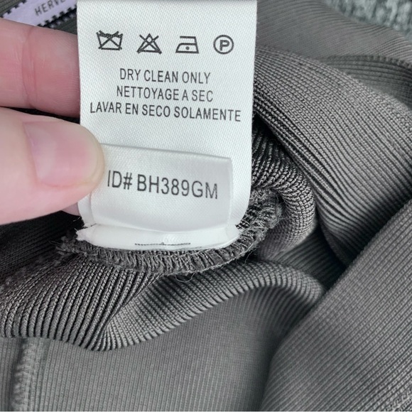 Herve Leger Bandage Mini Skirt in Silver Gray size medium - Picture 7 of 8